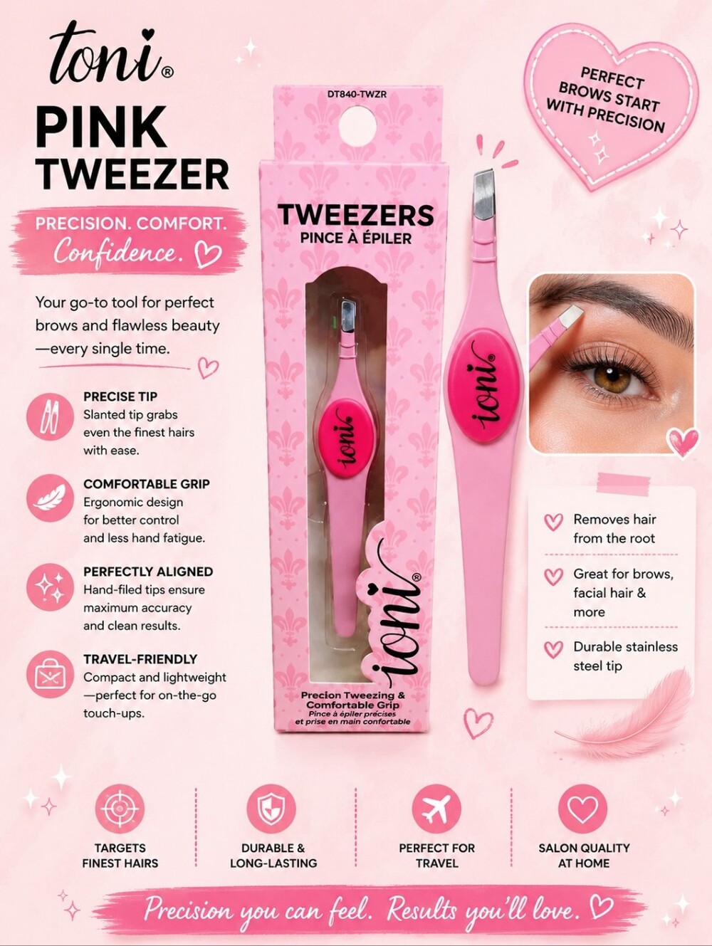 New! Pink Toni Tweezer - Picture 1 of 2